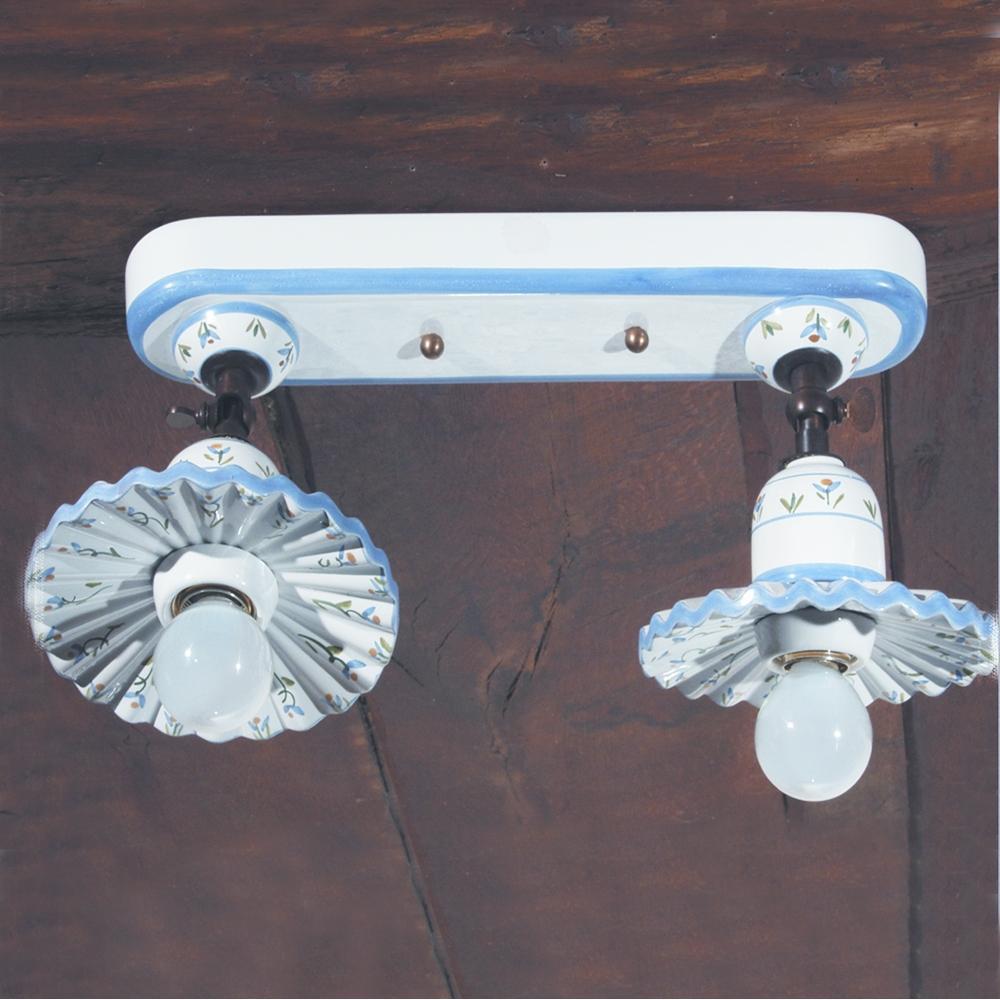 imas mennyezeti lampa kezzel hande made festett virag keramia alacsony belmagassag mediterran toscana kek feher rusztikus gerenda.jpg